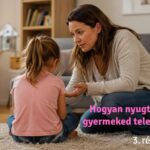 Anya nyugodtan beszél a kisgyermekhez, hogy segítsen neki megnyugodni